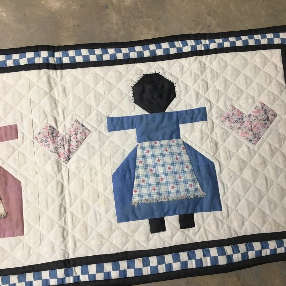Primitive Folk Art Table runner Handmade 34